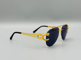 Top Trendy Aviator Tiger 🐅 Rimless luxury sunglasses 🕶️
