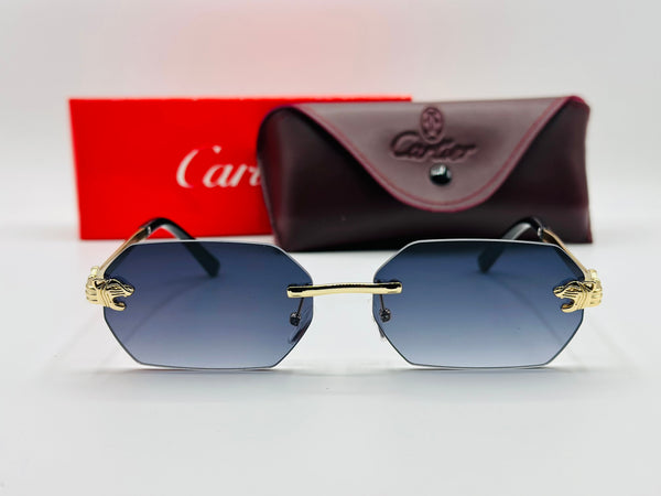 Tiger 🐅 motive rimless luxury sunglasses 🕶️
