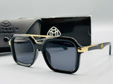 MAYBACH BLACK ACETATE SQUARE SUNGLASSES