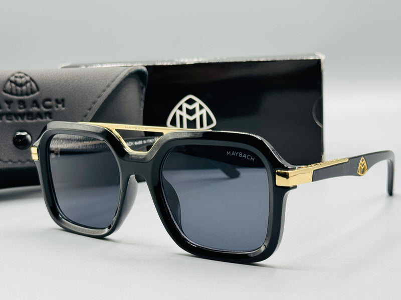 MAYBACH BLACK ACETATE SQUARE SUNGLASSES