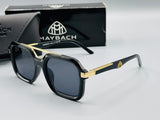 MAYBACH BLACK ACETATE SQUARE SUNGLASSES