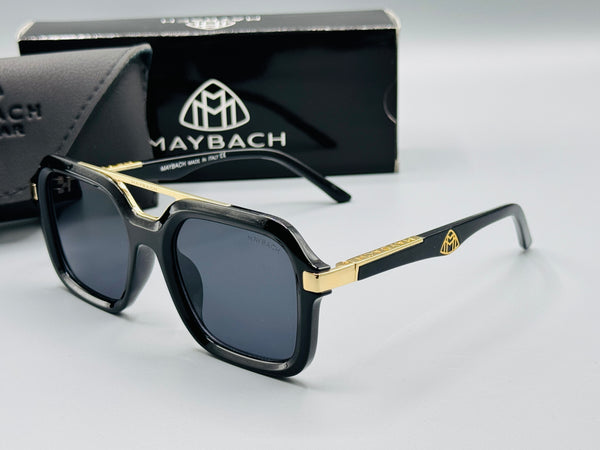 MAYBACH BLACK ACETATE SQUARE SUNGLASSES