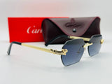 Tiger 🐅 motive rimless luxury sunglasses 🕶️