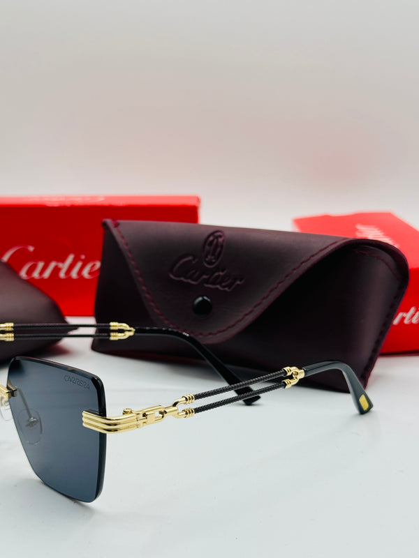 Cartier rimless metal luxury sunglasses