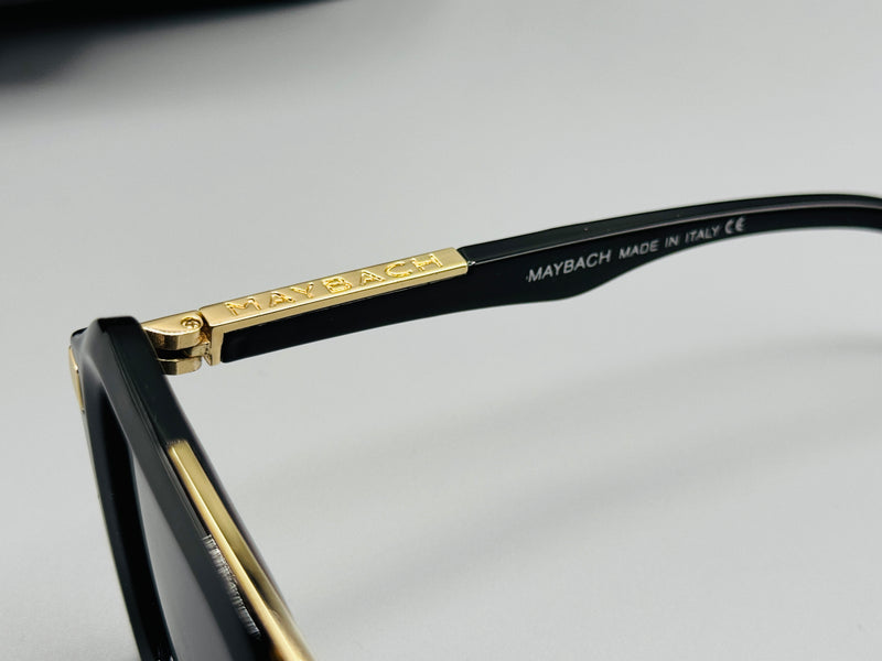 MAYBACH BLACK ACETATE SQUARE SUNGLASSES