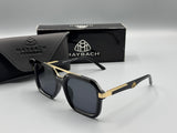 MAYBACH BLACK ACETATE SQUARE SUNGLASSES