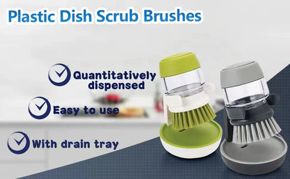 Dish Washing Brush With Soap Dispenser | Buy 1 Get 1 Free